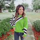 THML Striped Detail Long Sleeve Sweater