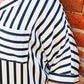 Striped Button Down Top-Black/White